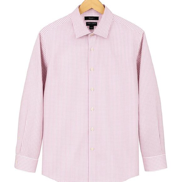 Banana Republic Other - Banana Republic Slim Fit Dress Shirt XXL Pink Check Non Iron 100% Cotton
